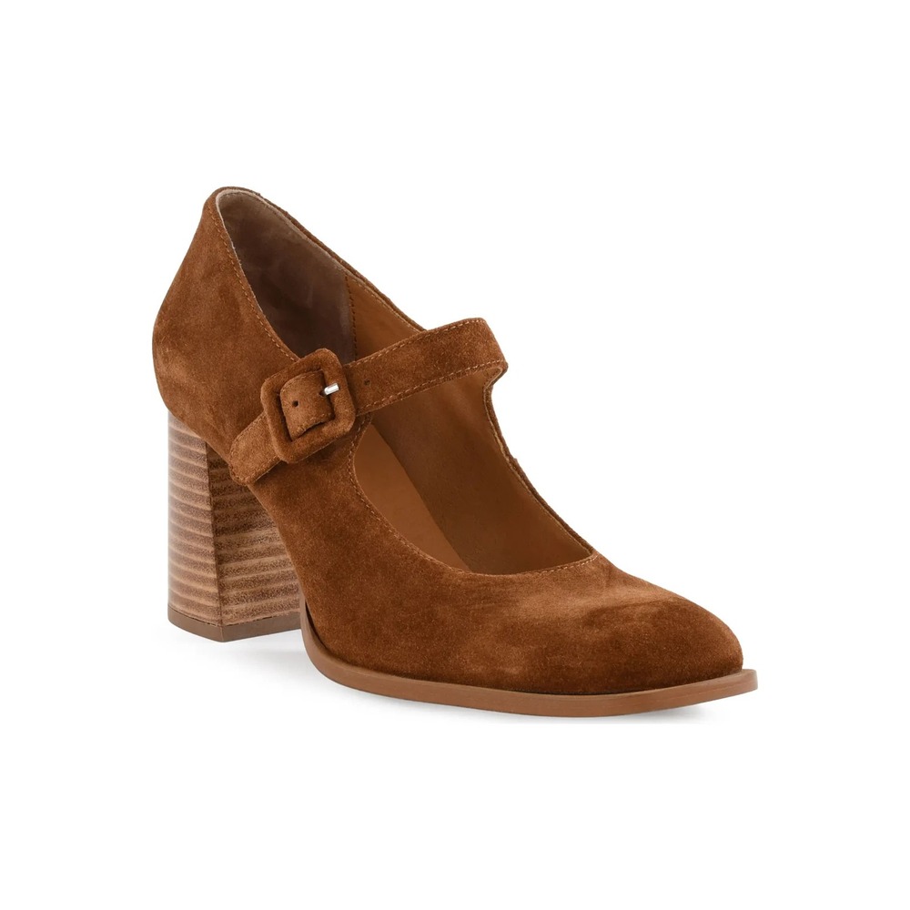 Seychelles Play Pretend Brown Suede Mary Jane Heels - New Size 10